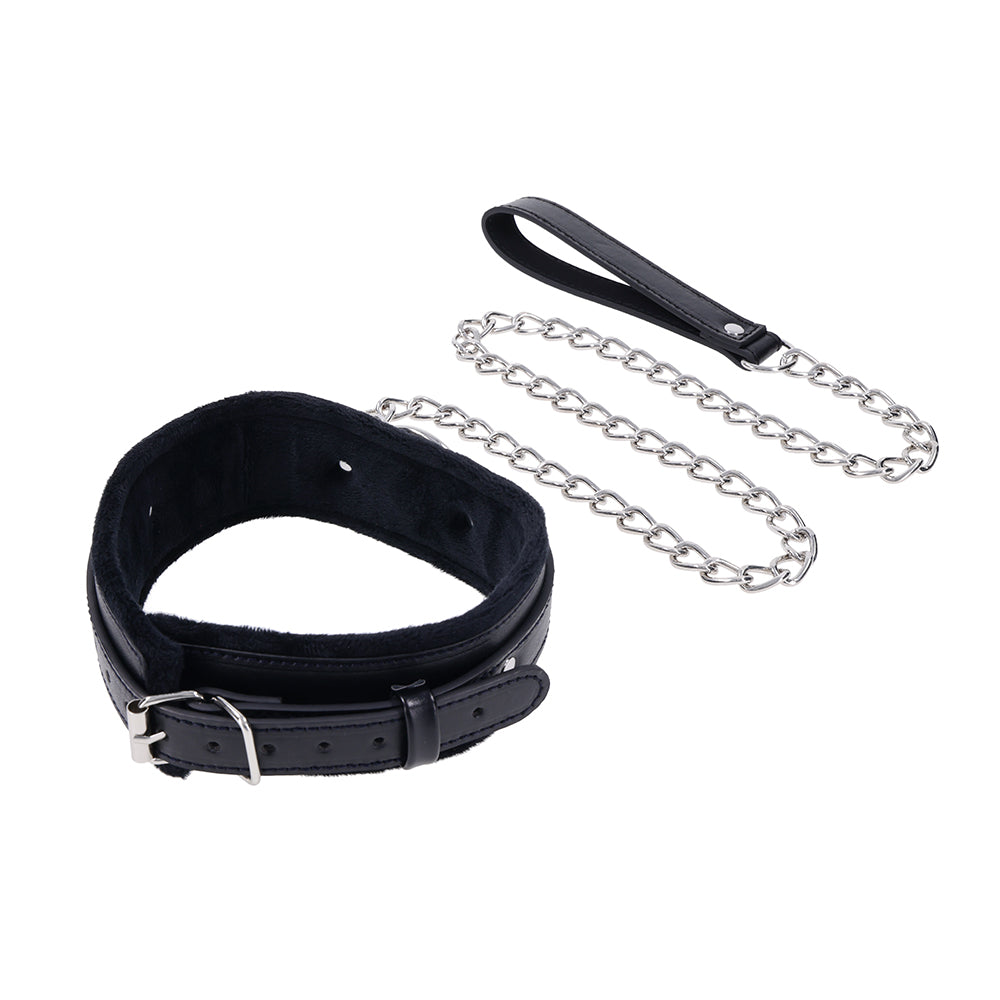 Sportsheets Sex & Mischief Shadow Collar and Leash – Black