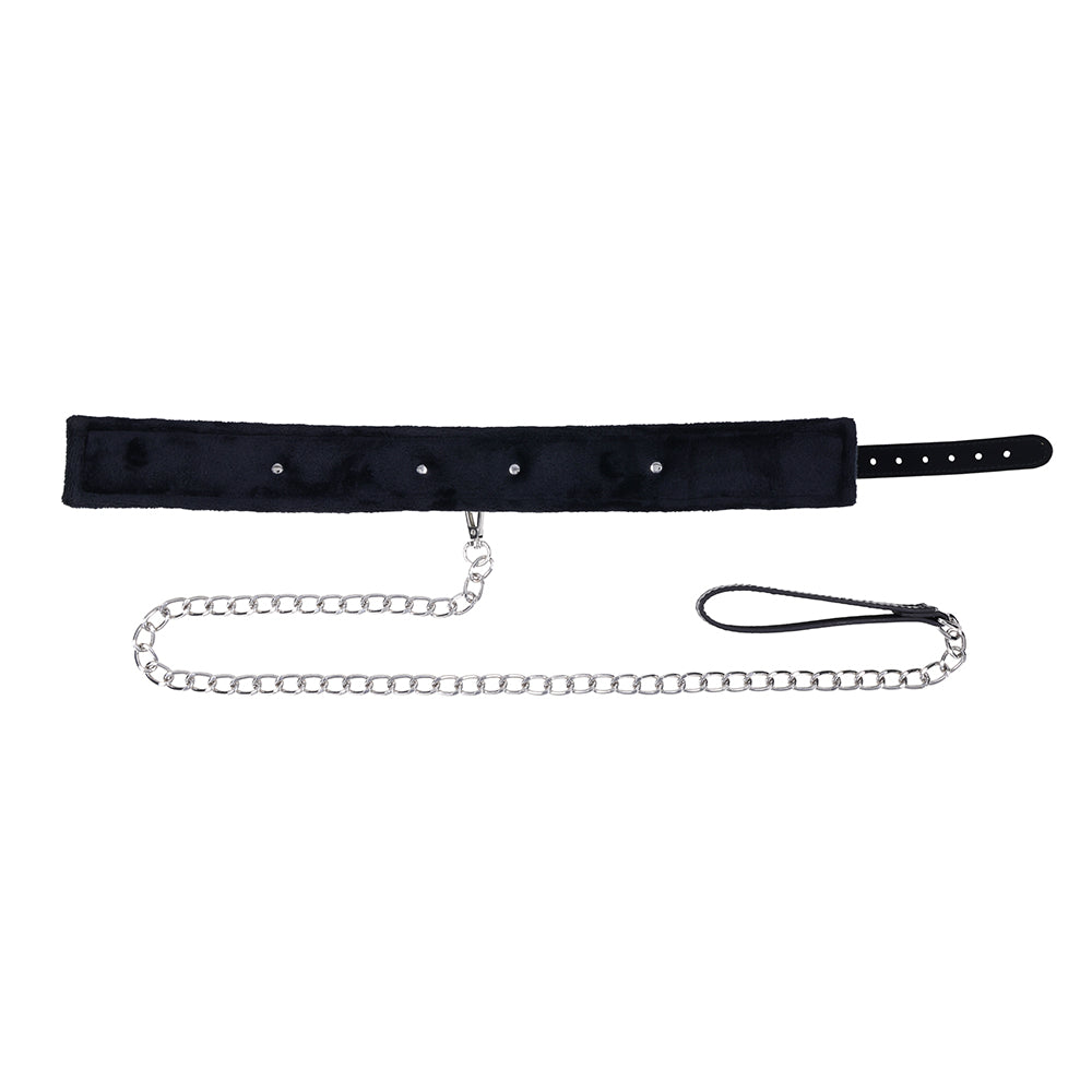 Sportsheets Sex & Mischief Shadow Collar and Leash – Black