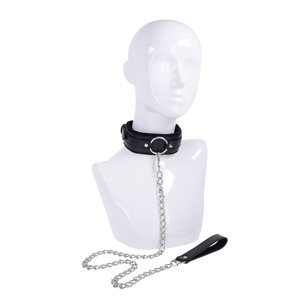 Sportsheets Sex & Mischief Shadow Collar and Leash – Black