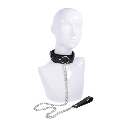 Sportsheets Sex & Mischief Shadow Collar and Leash – Black