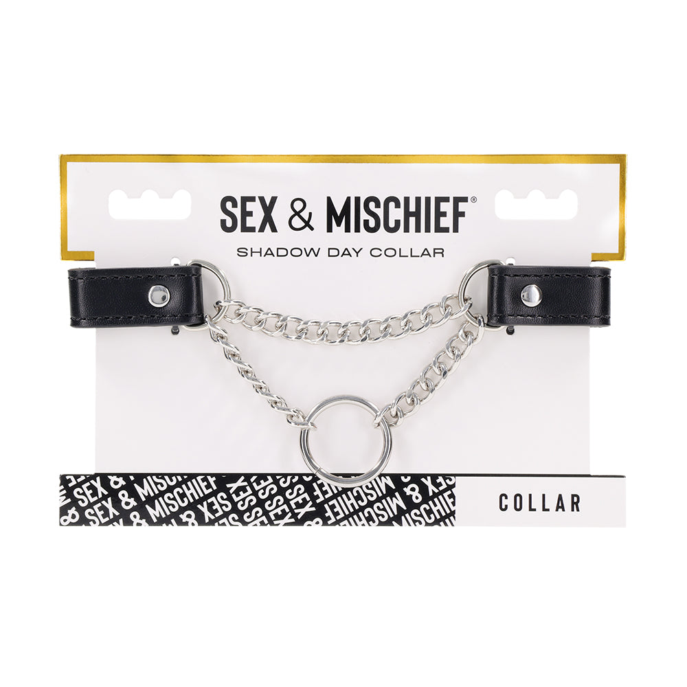 Sportsheets Shadow Day Collar - Black/Silver