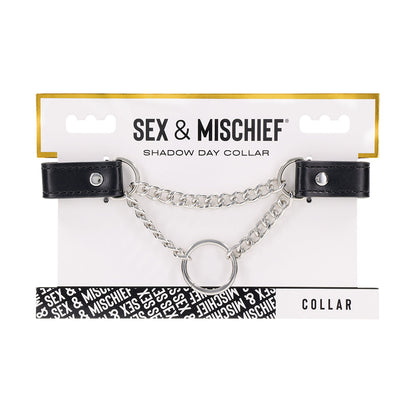 Sportsheets Shadow Day Collar - Black/Silver