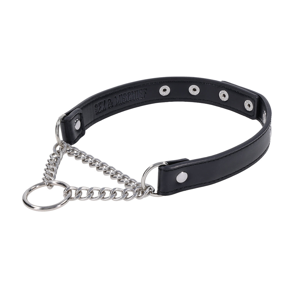Sportsheets Shadow Day Collar - Black/Silver