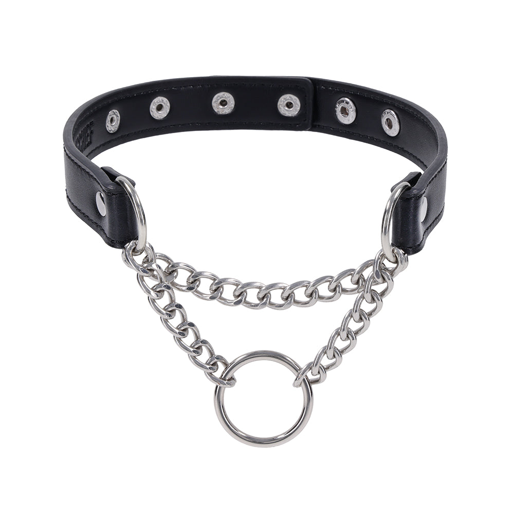 Sportsheets Shadow Day Collar - Black/Silver