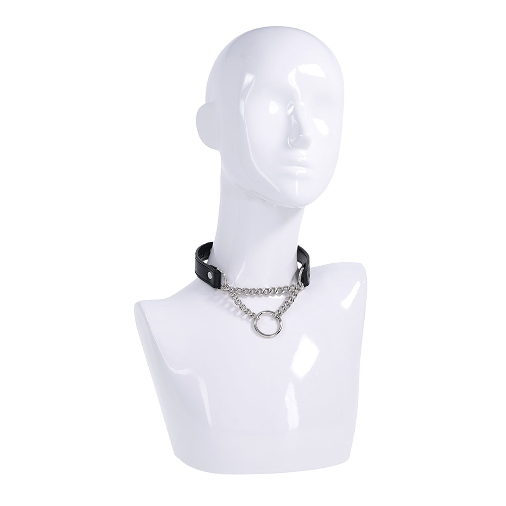 Sportsheets Shadow Day Collar - Black/Silver