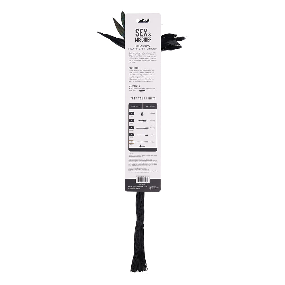 Sportsheets Sex & Mischief Shadow Feather Tickler – Black