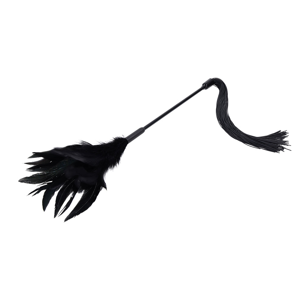 Sportsheets Sex & Mischief Shadow Feather Tickler – Black