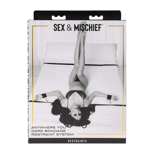 Sportsheets Shadow Anywhere You Dare Bondage Restraint System – Black