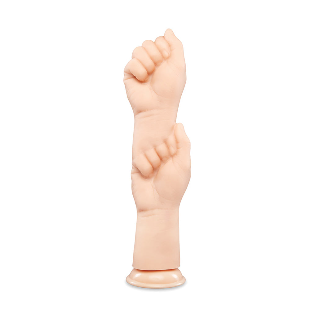 b-Vibe Fists 14.5 in. Fist-Style Realistic Dildo with Suction Cup - Vanilla