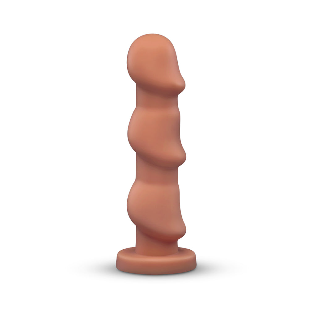 b-Vibe 10.5 in. Multi-Bulb Dildo with Flared Base – Tan