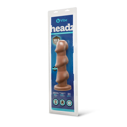 b-Vibe 10.5 in. Multi-Bulb Dildo with Flared Base – Tan