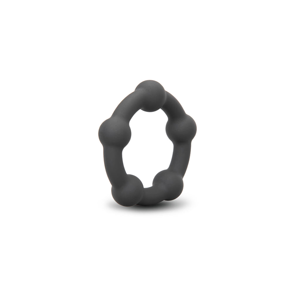 b-Vibe Snug Ring Orbit Nubby Snug Fit Silicone C-Ring – Black
