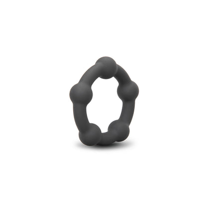 b-Vibe Snug Ring Orbit Nubby Snug Fit Silicone C-Ring – Black