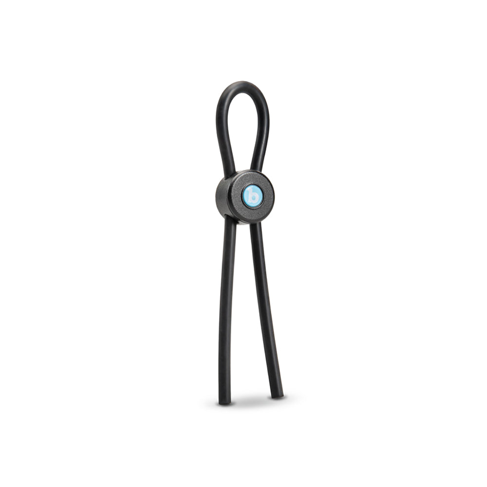 b-Vibe Lasso Grip Fully Adjustable Silicone C-Ring - Black