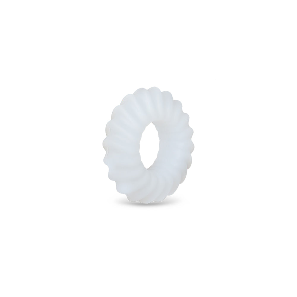 b-Vibe Flex Ring Ripple Ultra Soft Silicone C-Ring - Clear