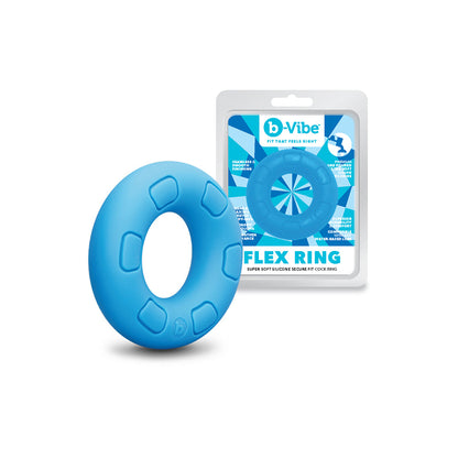 b-Vibe Flex Ring Ultra Soft Silicone C-Ring – Blue