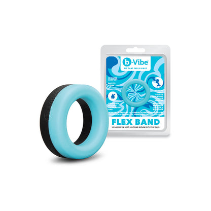 b-Vibe Flex Band 30mm Silicone C-Ring – Black and Blue
