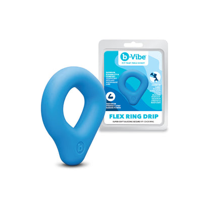 b-Vibe Flex Ring Drip Silicone C-Ring – Blue
