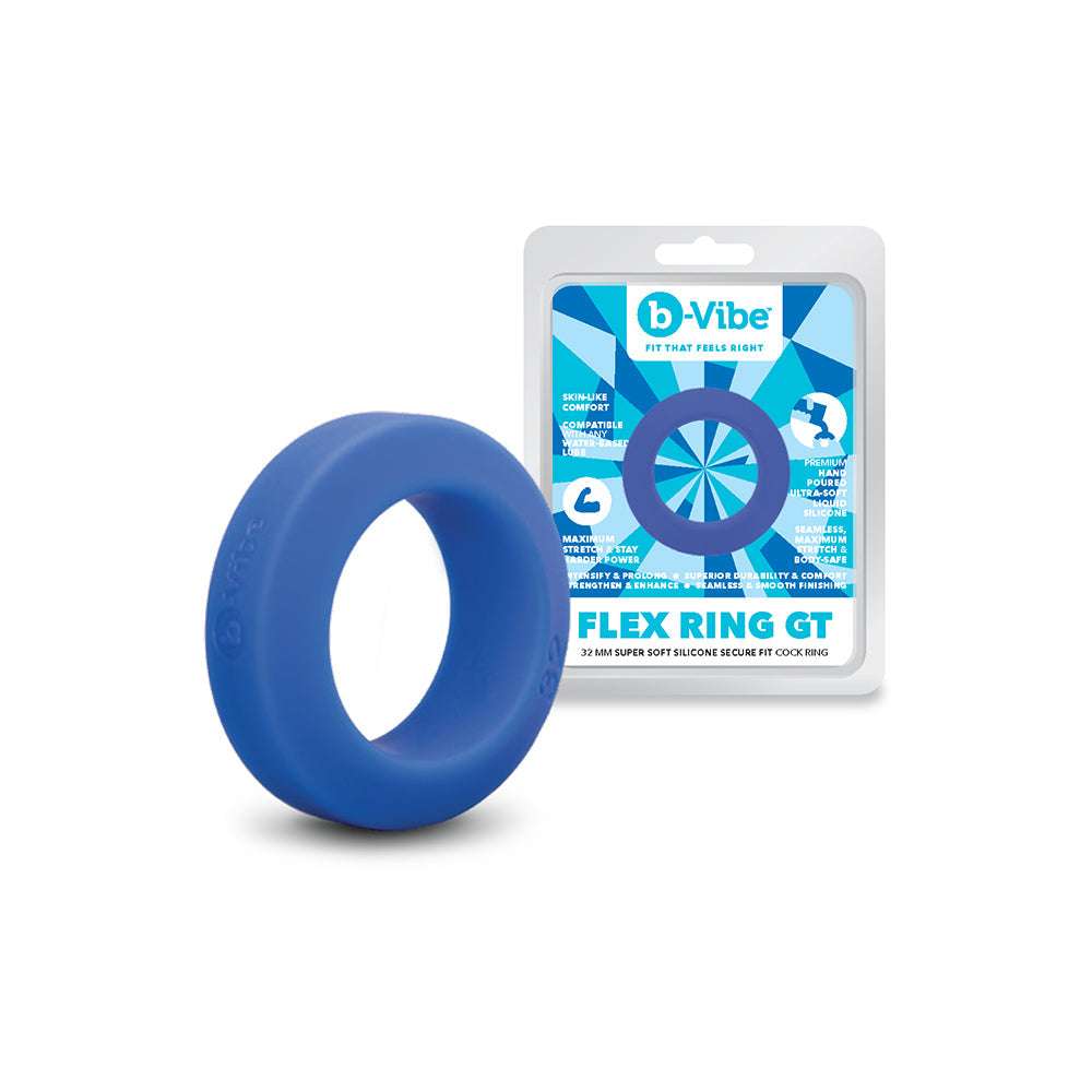 b-Vibe Flex Ring GT 32mm Silicone C-Ring - Blue