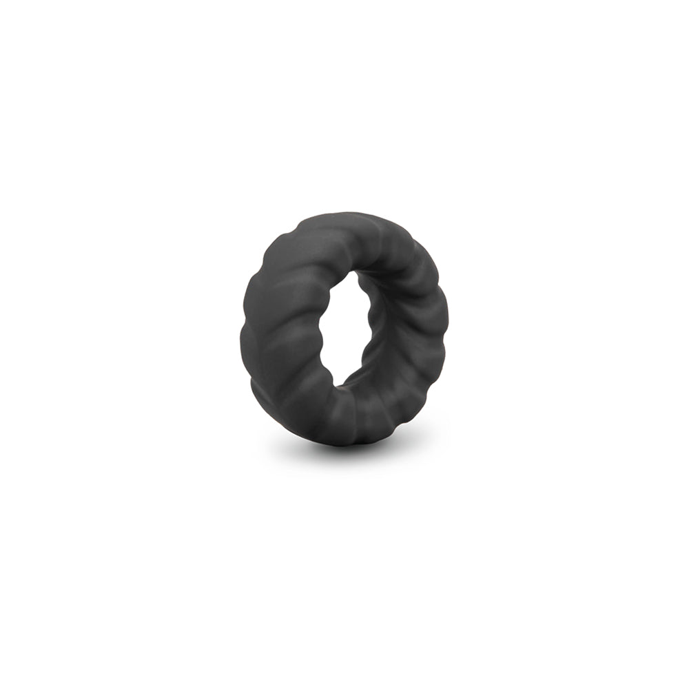 b-Vibe Flex Ring Tread Silicone C-Ring – Black