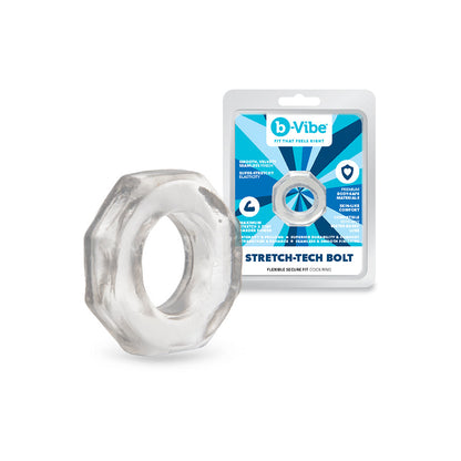b-Vibe Stretch-Tech Bolt Ultra Stretchy C-Ring - Clear