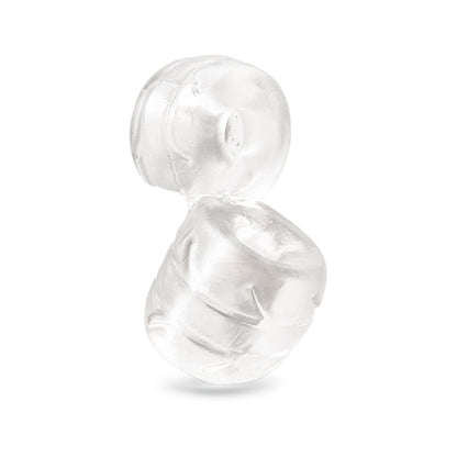 b-Vibe Stretch-Tech Double Barrel Ultra Stretchy C-Ring & Ball Stretcher - Clear