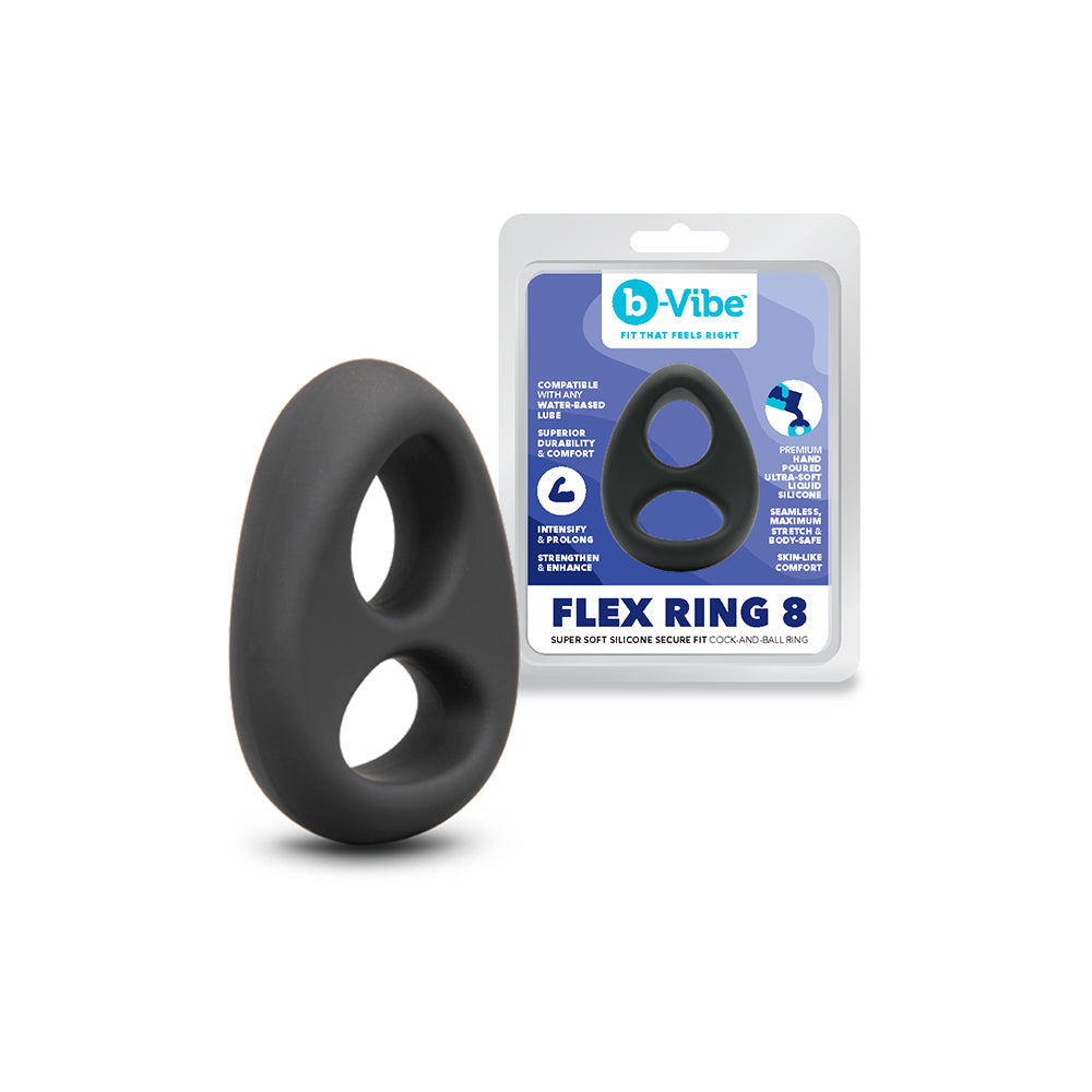 b-Vibe Flex Ring Eight Silicone C-Ring – Black
