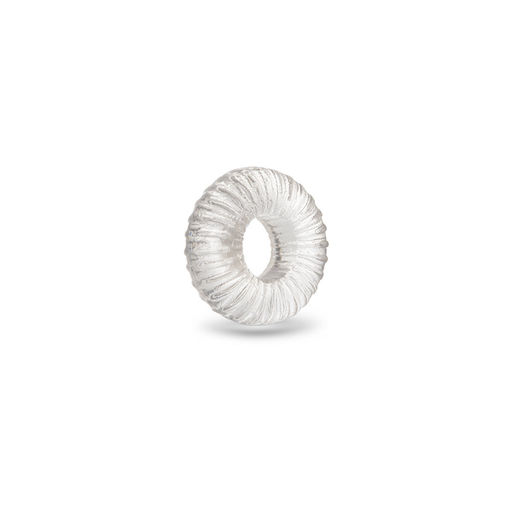 b-Vibe Stretch-Tech Swirl Ultra Stretchy C-Ring – Clear