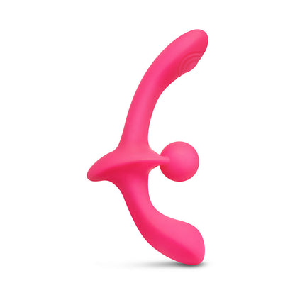 Together Toy Double Tap Double-Ended Vibrating Strapless Strap-On – Hot Pink