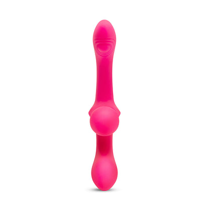 Together Toy Double Tap Double-Ended Vibrating Strapless Strap-On – Hot Pink