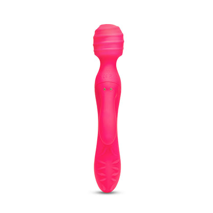 Together Toy Tri Delight Dual-Ended Triple Stim Wand & Rabbit Vibrator - Hot Pink