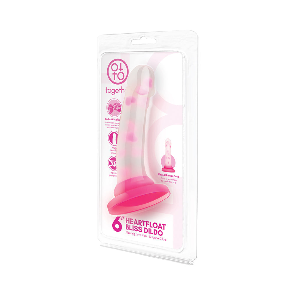 Together Toy 6 in. Heartfloat Bliss Dildo – Hot Pink