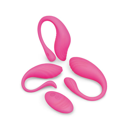 Together Toy Menage A Trois Remote Control Orgy Egg Set - Hot Pink