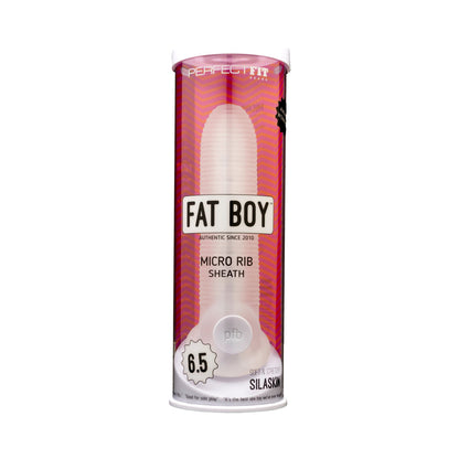 Perfect Fit Fat Boy Micro Ribbed Sheath 6.5 in. - Clear