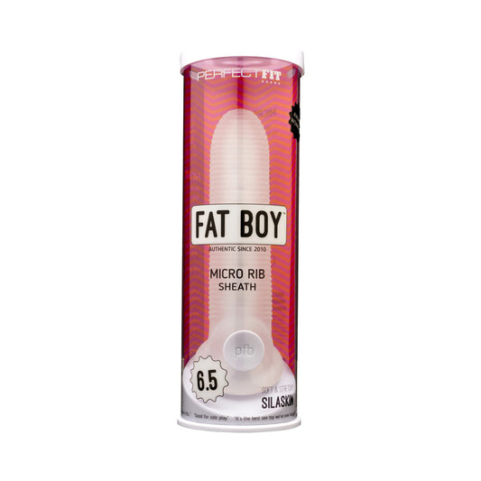 Perfect Fit Fat Boy Micro Ribbed Sheath 6.5 in. - Clear