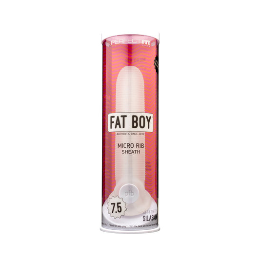 Perfect Fit Fat Boy Micro Ribbed Sheath 7.5 in. – Clear
