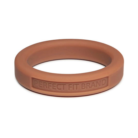 Perfect Fit Hefty Ring 1.4 in. Silicone Intimate Ring - Vanilla/Ivory/Beige
