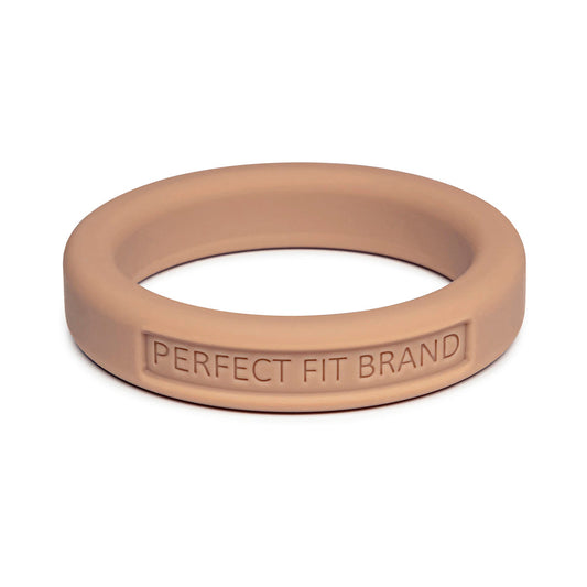 Perfect Fit Hefty Ring 1.4 in. Silicone Ring - Tan/Light Brown/Mocha