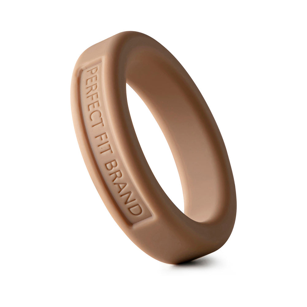 Perfect Fit Hefty Ring 1.4 in. Silicone Ring - Tan/Light Brown/Mocha