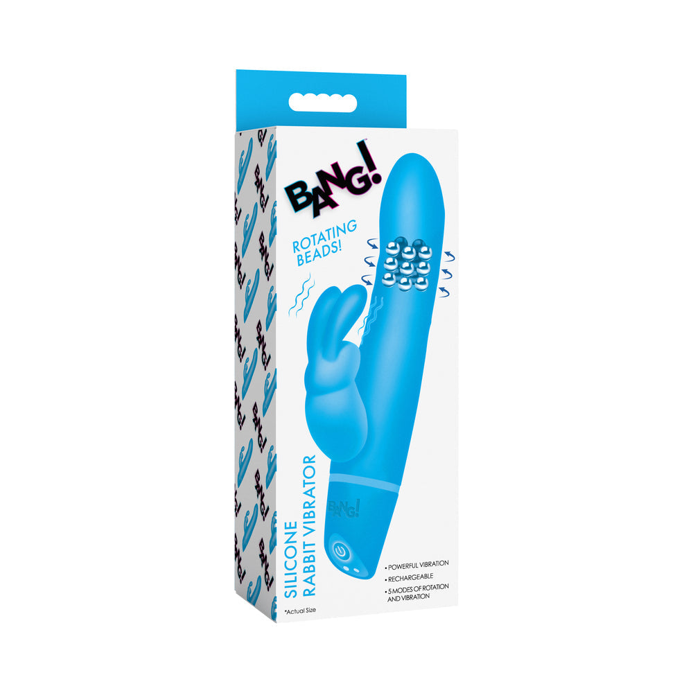 BANG! Silicone Rabbit Vibrator – Blue