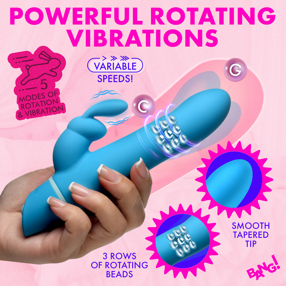 BANG! Silicone Rabbit Vibrator – Blue