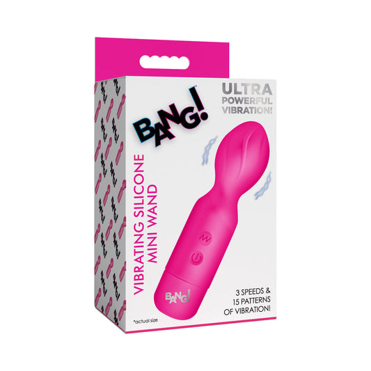 BANG! Vibrating Silicone Mini Wand – Hot Pink