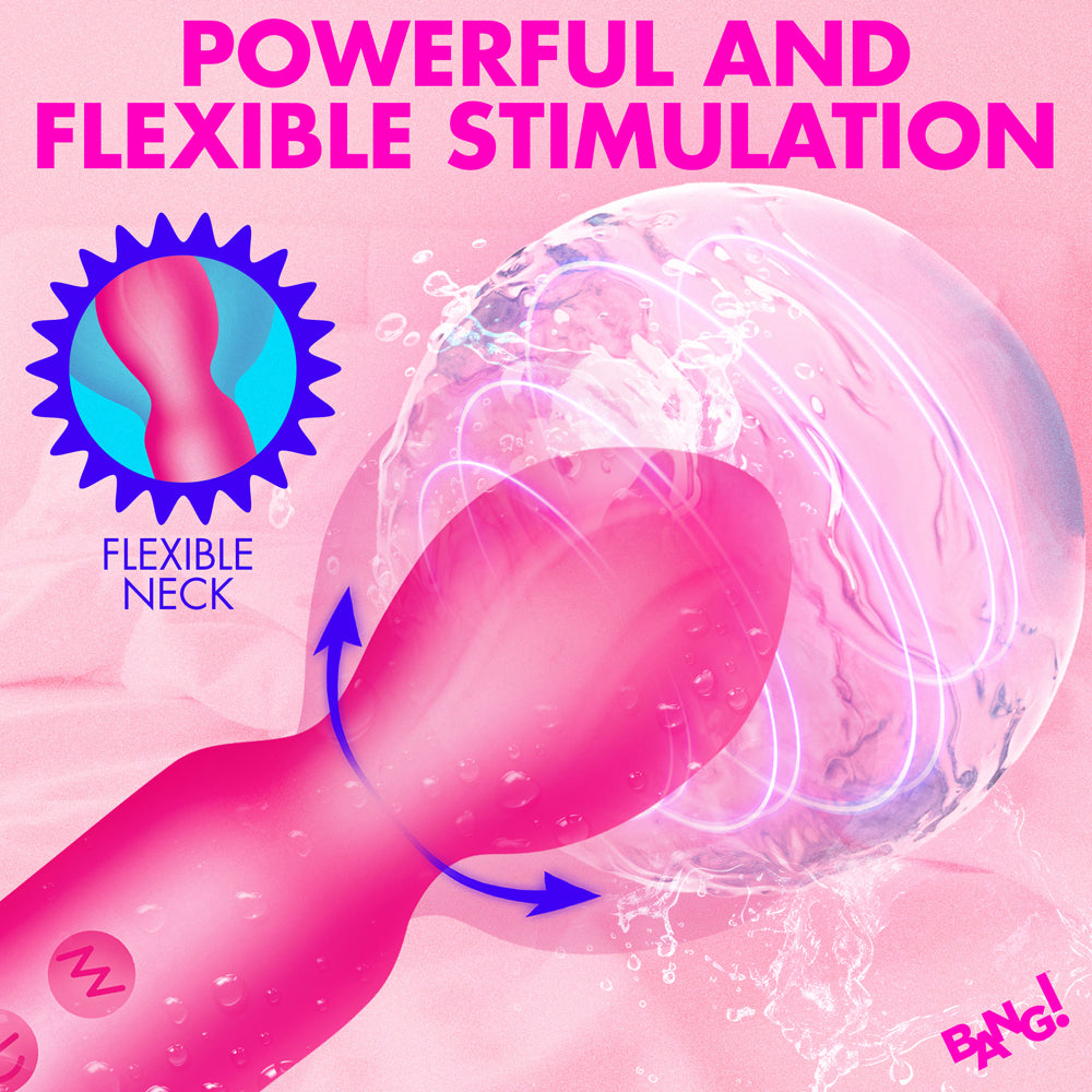 BANG! Vibrating Silicone Mini Wand – Hot Pink