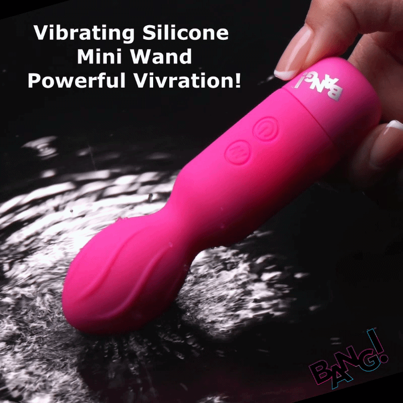 BANG! Vibrating Silicone Mini Wand – Hot Pink