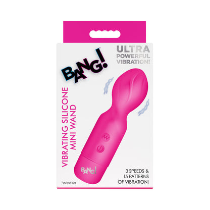 BANG! Vibrating Silicone Mini Wand – Hot Pink
