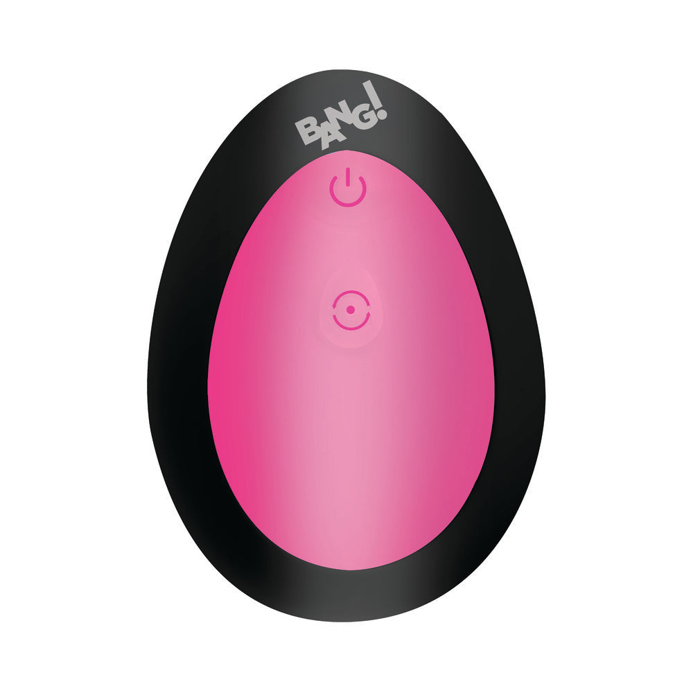 BANG! Thrusting & Vibrating Silicone Butt Plug – Hot Pink