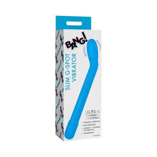 BANG! Slim G-Spot Vibrator – Blue Silicone