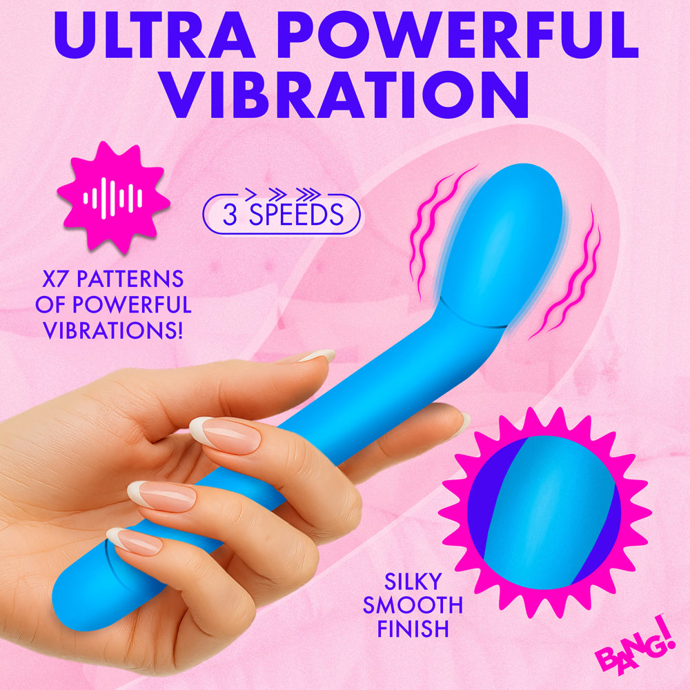 BANG! Slim G-Spot Vibrator – Blue Silicone