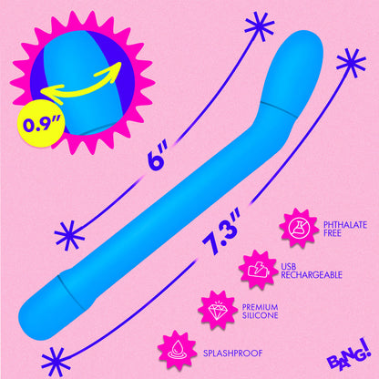 BANG! Slim G-Spot Vibrator – Blue Silicone