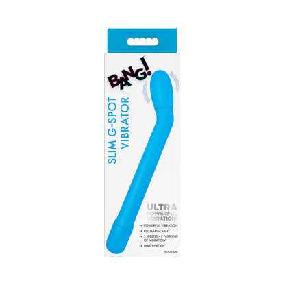 BANG! Slim G-Spot Vibrator – Blue Silicone